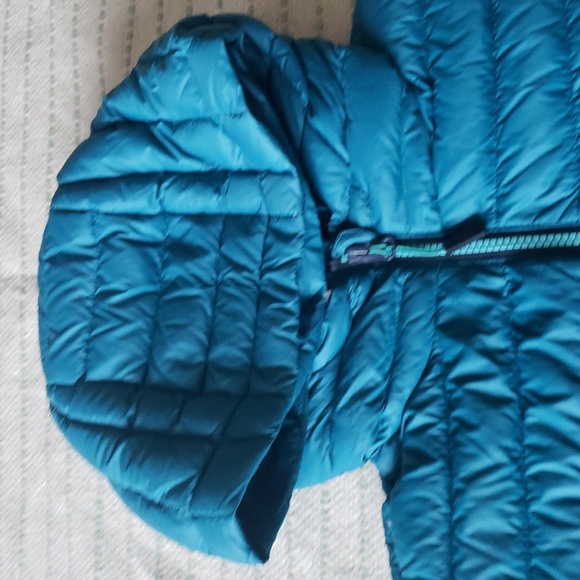 Woods women's water repellant down light puffer jacket teal green small - Picture 4 of 13